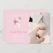 Geboorteaankondiging Meisje Initiaal S Kaart (Voorkant / Achterkant)