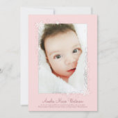 Geboorteaankondiging Meisje roze Kaart (Voorkant)