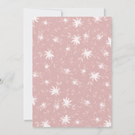 Geboorteaankondiging Meisje roze Kaart (Achterkant)