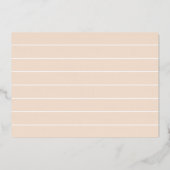 Geboorteaankondiging met roze en gouden bloemenfot folie uitnodiging (Achterkant)