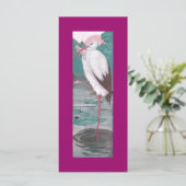  geboorteaankondiging met Stork (Staand voorkant)