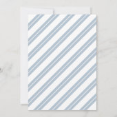 Geboorteaankondiging minimalistische moderne blauw aankondiging (Achterkant)