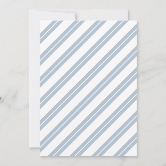 Geboorteaankondiging minimalistische moderne blauw aankondiging (Achterkant)