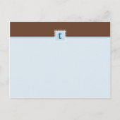 GEBOORTEAANKONDIGING:: monogram1 - jongen Aankondigingskaart (Achterkant)