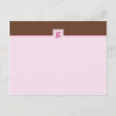 GEBOORTEAANKONDIGING:: monogram1 - meisje Aankondigingskaart (Achterkant)