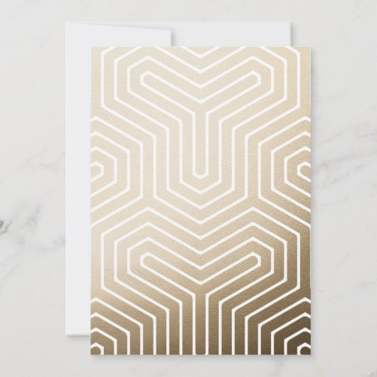 Geboorteaankondiging multi foto goud geometrisch bedankkaart (Achterkant)