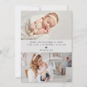 Geboorteaankondiging Pad naar de Maan (Achterkant)