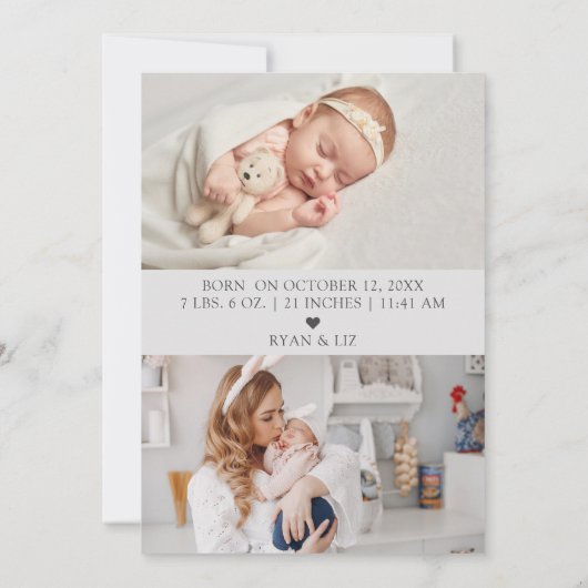 Geboorteaankondiging Pad naar de Maan (Achterkant)