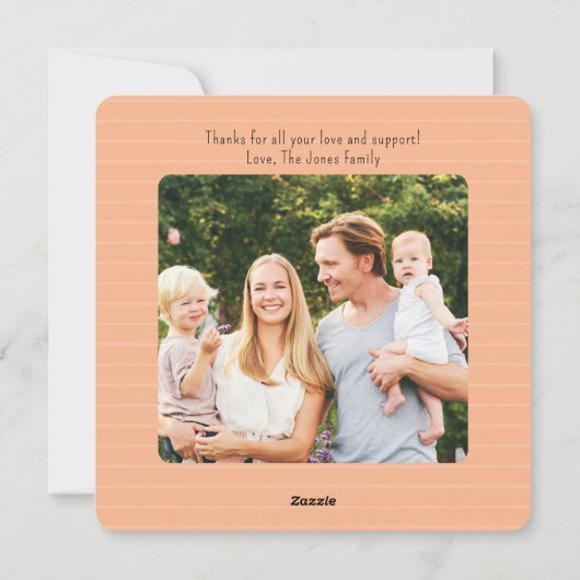 geboorteaankondiging | papaver feestdagenkaart (Achterkant)