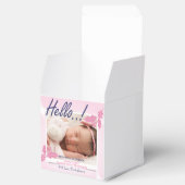 Geboorteaankondiging personaliseren bedankdoosjes (Geopend)
