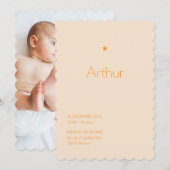 Geboorteaankondiging Poeder - Arthur Kaart (Voorkant / Achterkant)
