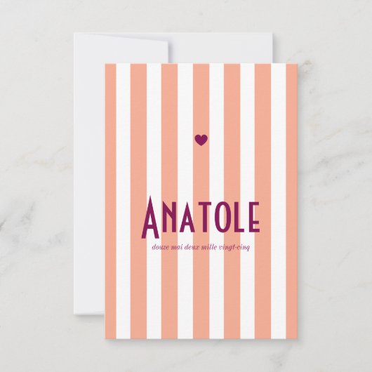 Geboorteaankondiging Riviera Visvangst en pruim Save The Date (Voorkant)