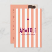 Geboorteaankondiging Riviera Visvangst en pruim Save The Date (Voorkant / Achterkant)