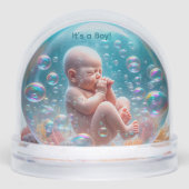 Geboorteaankondiging Snow Wereldbol Sneeuwbol (Voorkant)