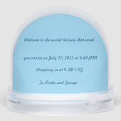 Geboorteaankondiging Snow Wereldbol Sneeuwbol (Achterkant)