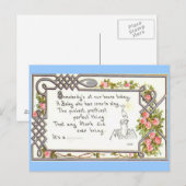  Geboorteaankondiging-Stork op schoorsteen Aankondigingskaart (Voorkant / Achterkant)