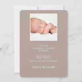 Geboorteaankondiging Sweet & Modern Baby Boy Aankondiging (Achterkant)