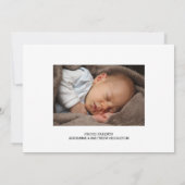 Geboorteaankondiging Twee foto's Mooie Bokeh Aankondiging (Achterkant)