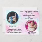 Geboorteaankondiging tweeling Waterverf Kaart (Voorkant)