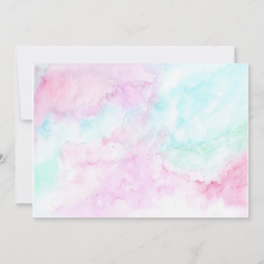 Geboorteaankondiging tweeling Waterverf Kaart (Achterkant)