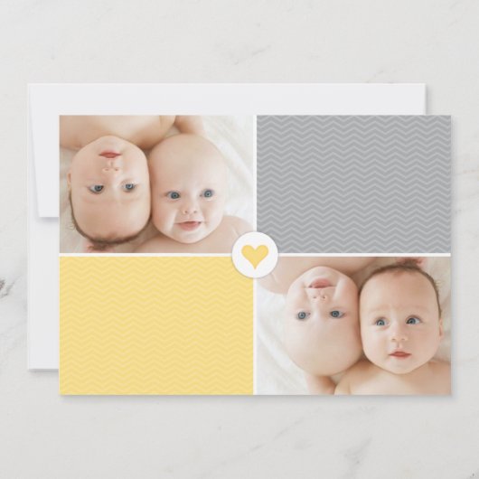 Geboorteaankondiging - Tweelingen, Tweemaal de Lie Aankondiging (Achterkant)