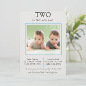 Geboorteaankondiging Twin Boys Kaart (Staand voorkant)