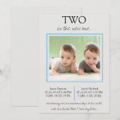 Geboorteaankondiging Twin Boys Kaart (Voorkant / Achterkant)