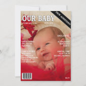 Geboorteaankondiging! Uw baby op het Hoesje "Magaz Aankondiging (Voorkant)