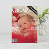 Geboorteaankondiging! Uw baby op het Hoesje "Magaz Aankondiging (Staand voorkant)