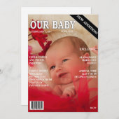 Geboorteaankondiging! Uw baby op het Hoesje "Magaz Aankondiging (Voorkant / Achterkant)