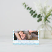 geboorteaankondiging van babyjongen contactkaartje (Staand voorkant)