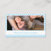 geboorteaankondiging van babyjongen contactkaartje (Voorkant)