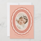 Geboorteaankondiging van Brooch Keepsake Kaart (Voorkant)