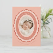 Geboorteaankondiging van Brooch Keepsake Kaart (Staand voorkant)