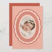 Geboorteaankondiging van Brooch Keepsake Kaart (Voorkant / Achterkant)