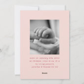 Geboorteaankondiging van twee omzoomde valentijnen feestdagenkaart (Achterkant)