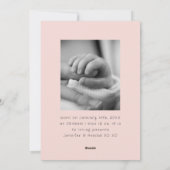 Geboorteaankondiging van twee omzoomde valentijnen feestdagenkaart (Achterkant)