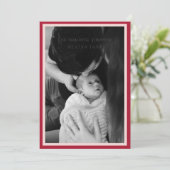 Geboorteaankondiging van twee omzoomde valentijnen feestdagenkaart (Staand voorkant)