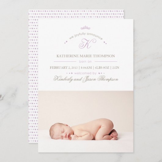 geboorteaankondiging vanuit de lucht aankondiging (Voorkant / Achterkant)