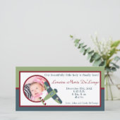  geboorteaankondiging vliegtuigfoto aankondiging (Staand voorkant)