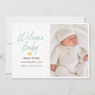 Geboorteaankondiging voor Polka Dot-baby Aankondiging