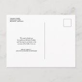 Geboorteaankondiging Welkom Modern Script Foto Aankondigingskaart (Achterkant)