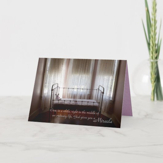 Geboorteaankondiging  wieg Meisje Aankondiging (Voorkant)