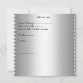 Geboorteaankondiging Zilveren Foto Lijst Bow Aankondiging (Achterkant)