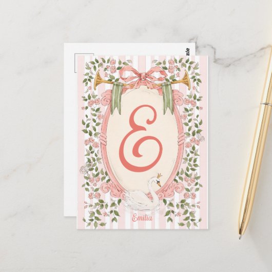 Geboorteaankondiging - Zwanenprinses Briefkaart (Voorkant / Achterkant in situ)