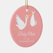 geboorteaankondiging | Zwangerschapsaankondiging M Keramisch Ornament (Rechts)