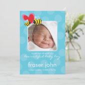 GEBOORTEAANKONDIGINGEN:: Bee-Beautiful 1P Aankondiging (Staand voorkant)