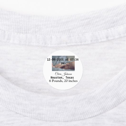 Geboorteaankondigingen foto datum tijd plaats deta labels (Aangebracht)