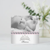 Geboorteaankondigingen Pink Princess Aankondiging (Staand voorkant)