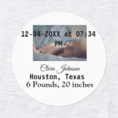 Geboorteaankondigingen voeg foto datum tijd plaats labels (Design 2)